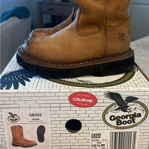 Georgia Boot Youth Brown Leather Boots